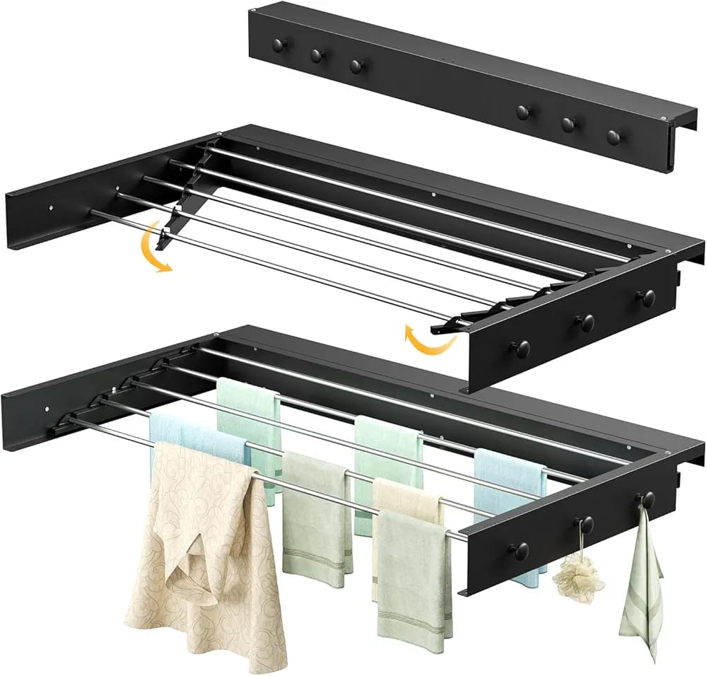 مجفف ملابس سحري متعدد الوظائف مع علاقات – 3 في 1