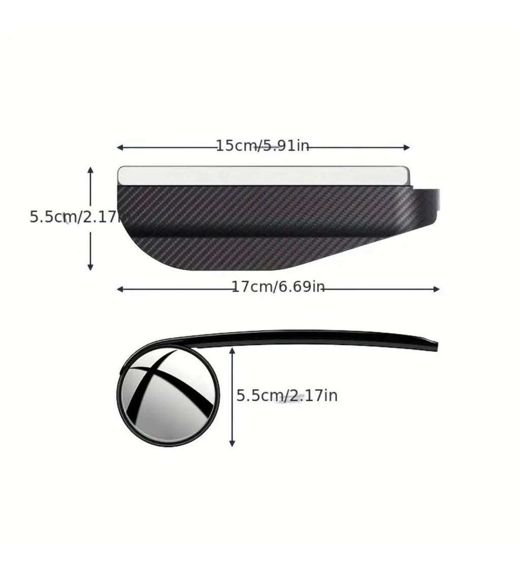 مراية النقطة العمياء 360° مع واقي المطر