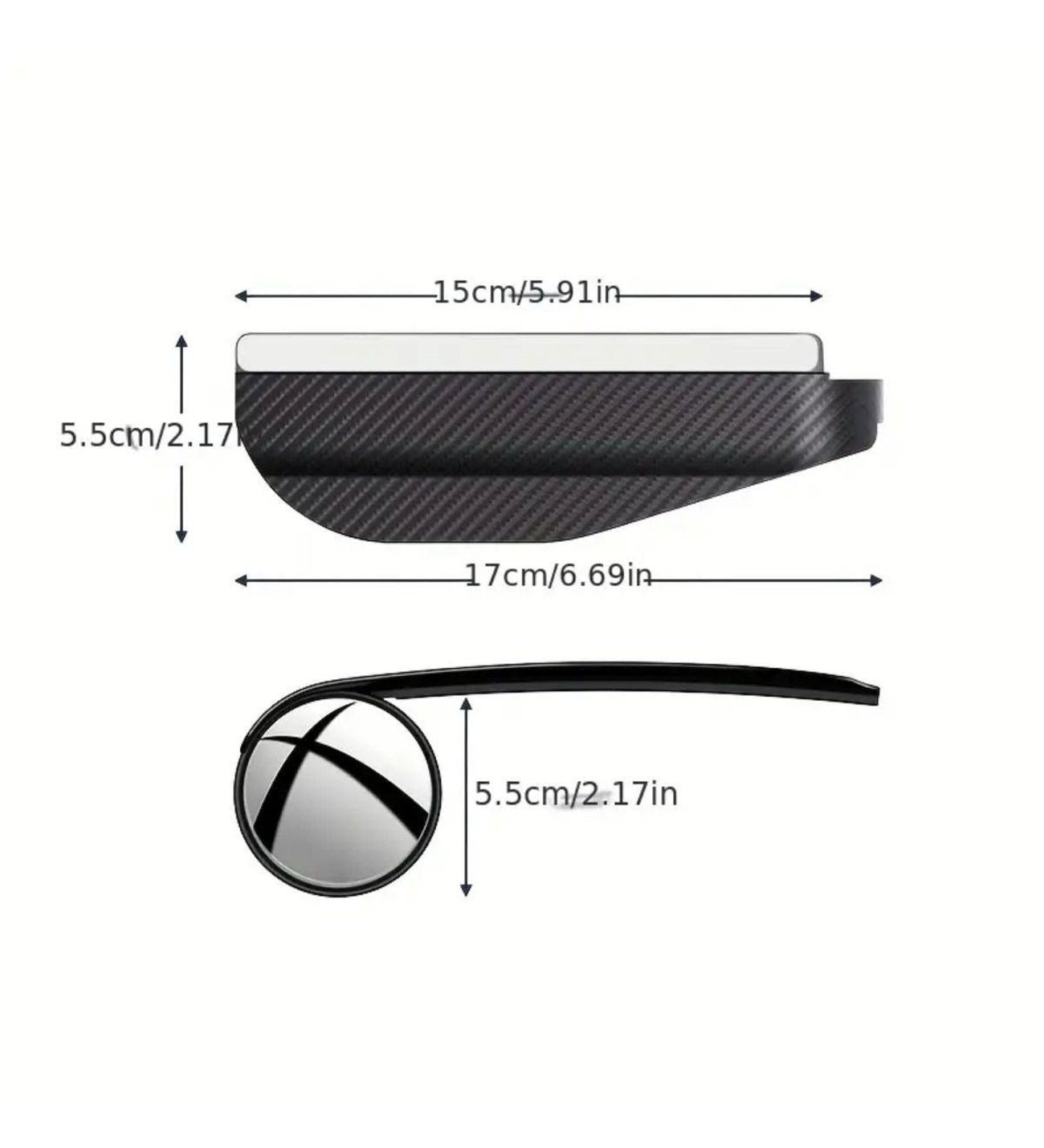 مراية النقطة العمياء 360° مع واقي المطر